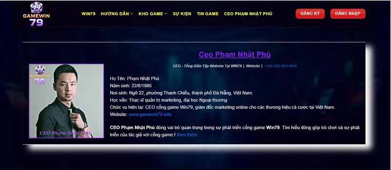 Gamewin79.wiki là đại diện ủy quyền chính thức của Win79 tại Việt Nam