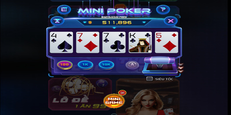 Poker là dạng trò chơi mini game được nhiều cược thủ yêu thích