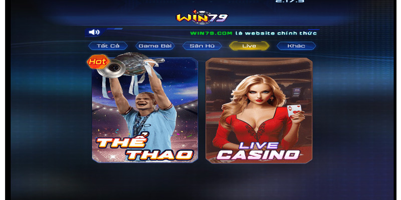 Vào mục live casino để tìm kiếm game xóc đĩa, bắt đầu tham gia đặt cược