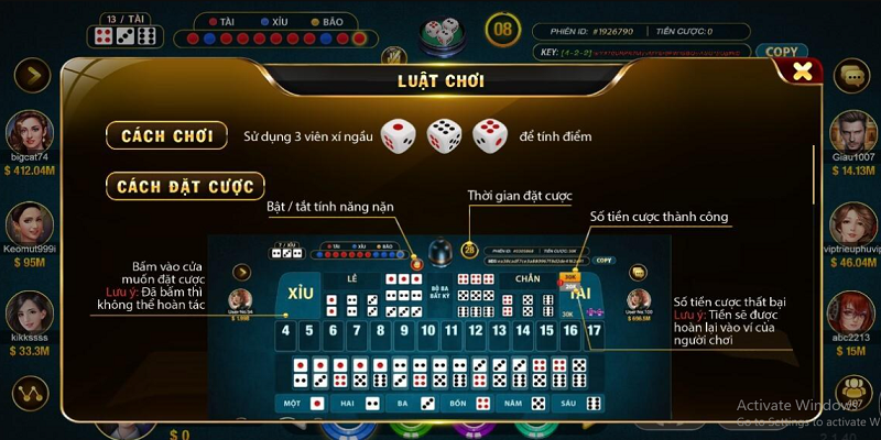 Áp dụng kinh nghiệm chơi Sicbo HitClub hiệu quả