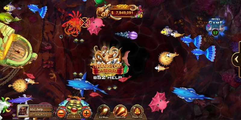 Có nhiều tựa game bắn cá trên nền tảng B52Club